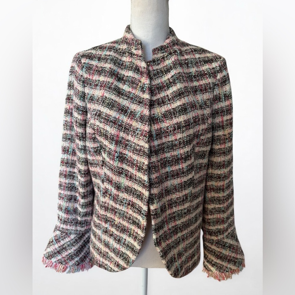 Carlisle New York multi colored tweed blazer size 8